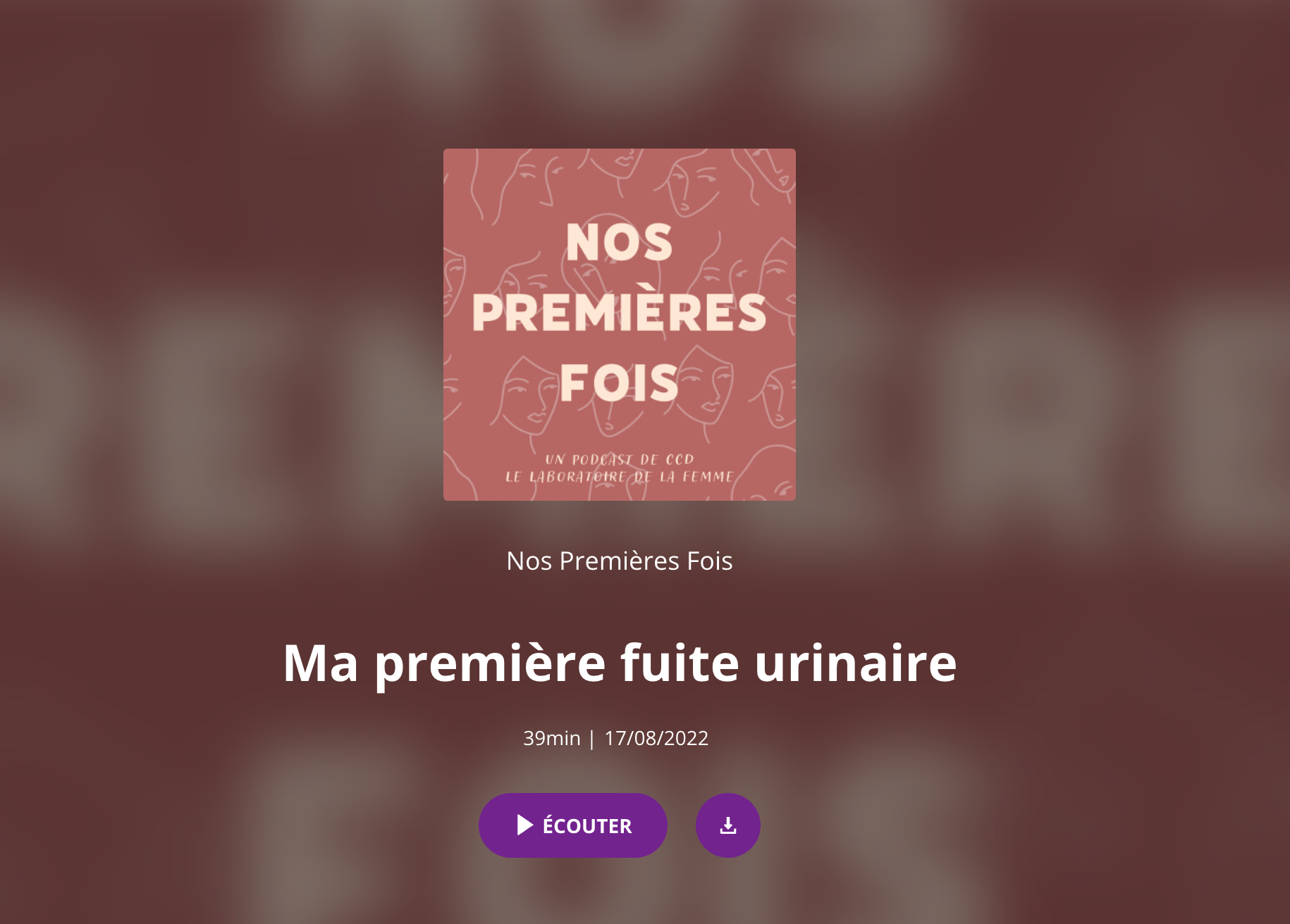 Podcast : Ma première fuite urinaire