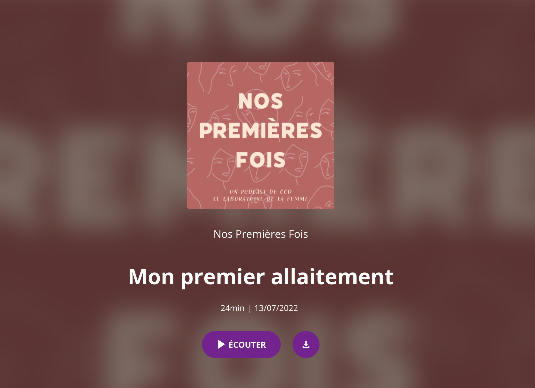 Podcast : Mon premier allaitement