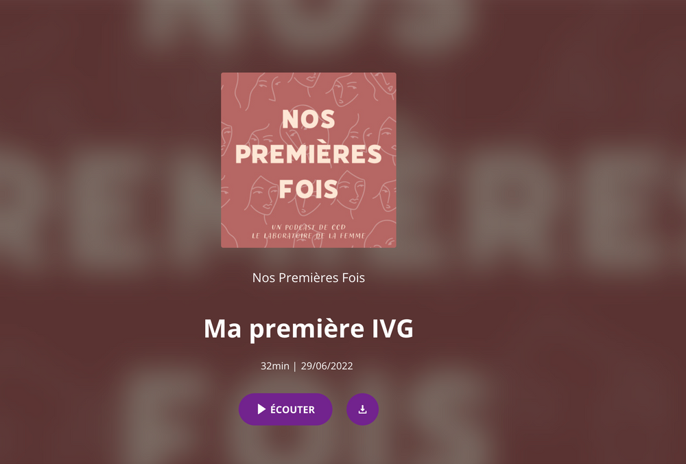 Podcast : Ma première IVG