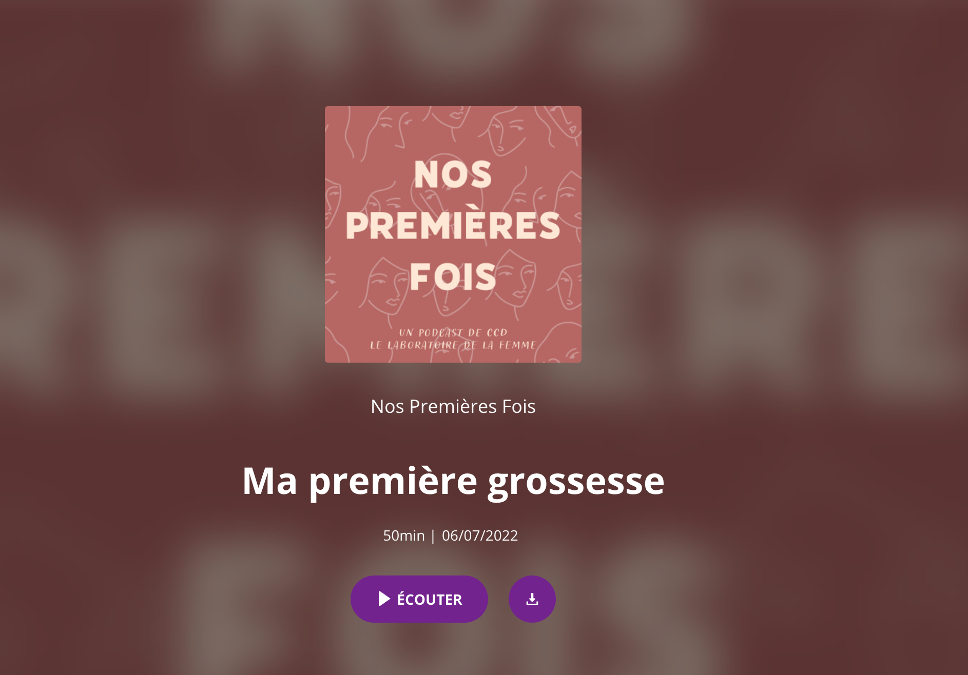 Podcast : Ma première grossesse
