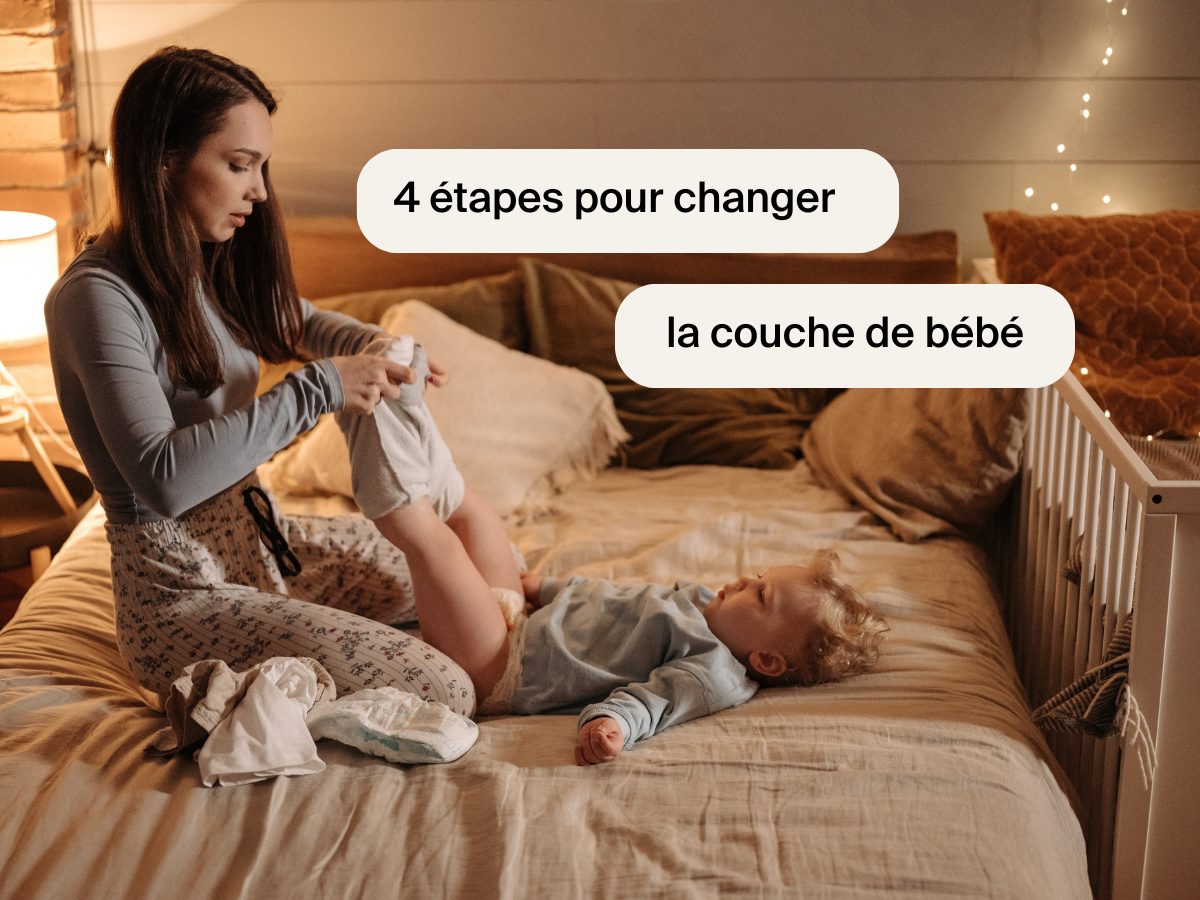 4 étapes pour changer la couche de bébé avec Babyléna