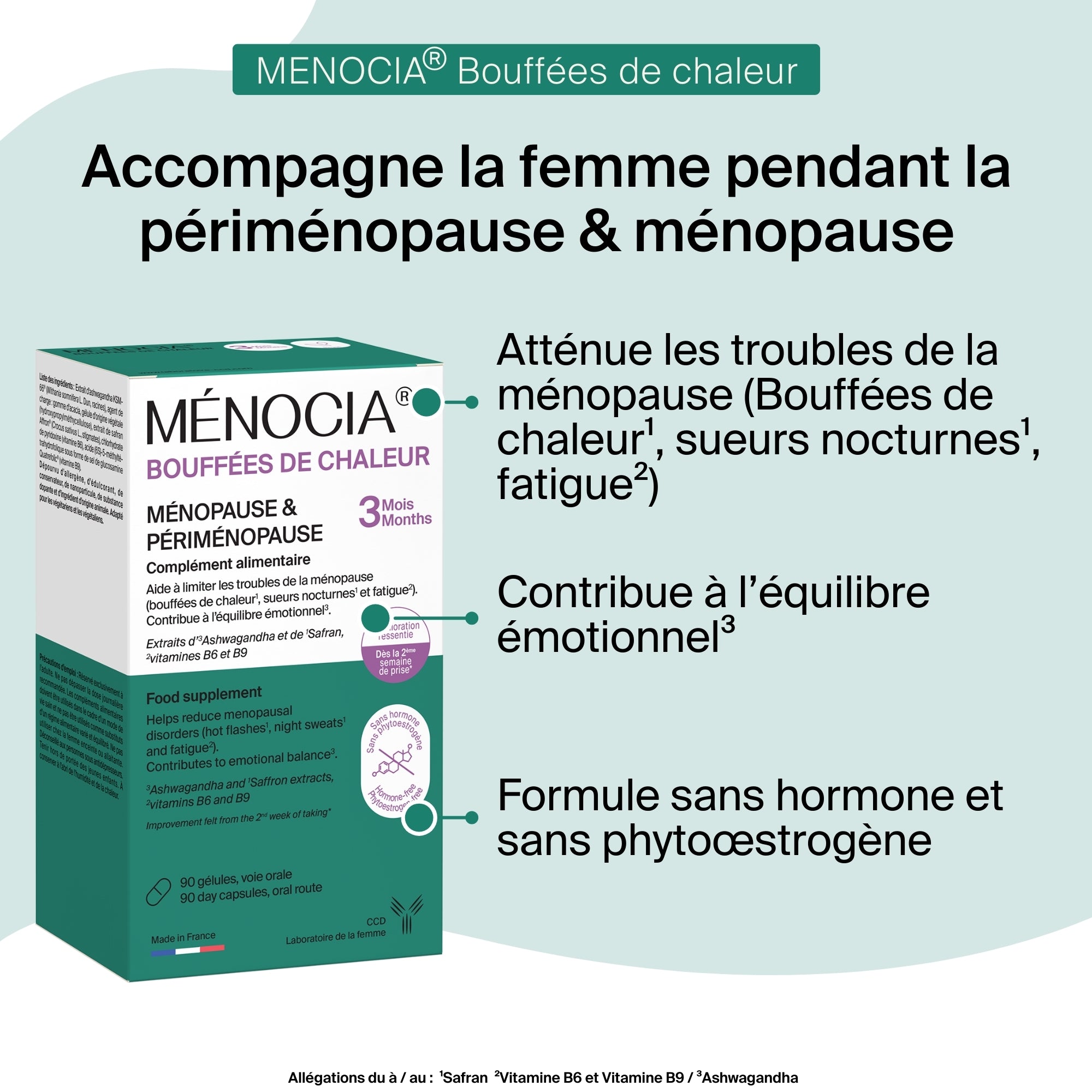 Ménocia Bouffées de chaleur - Cure 3 mois