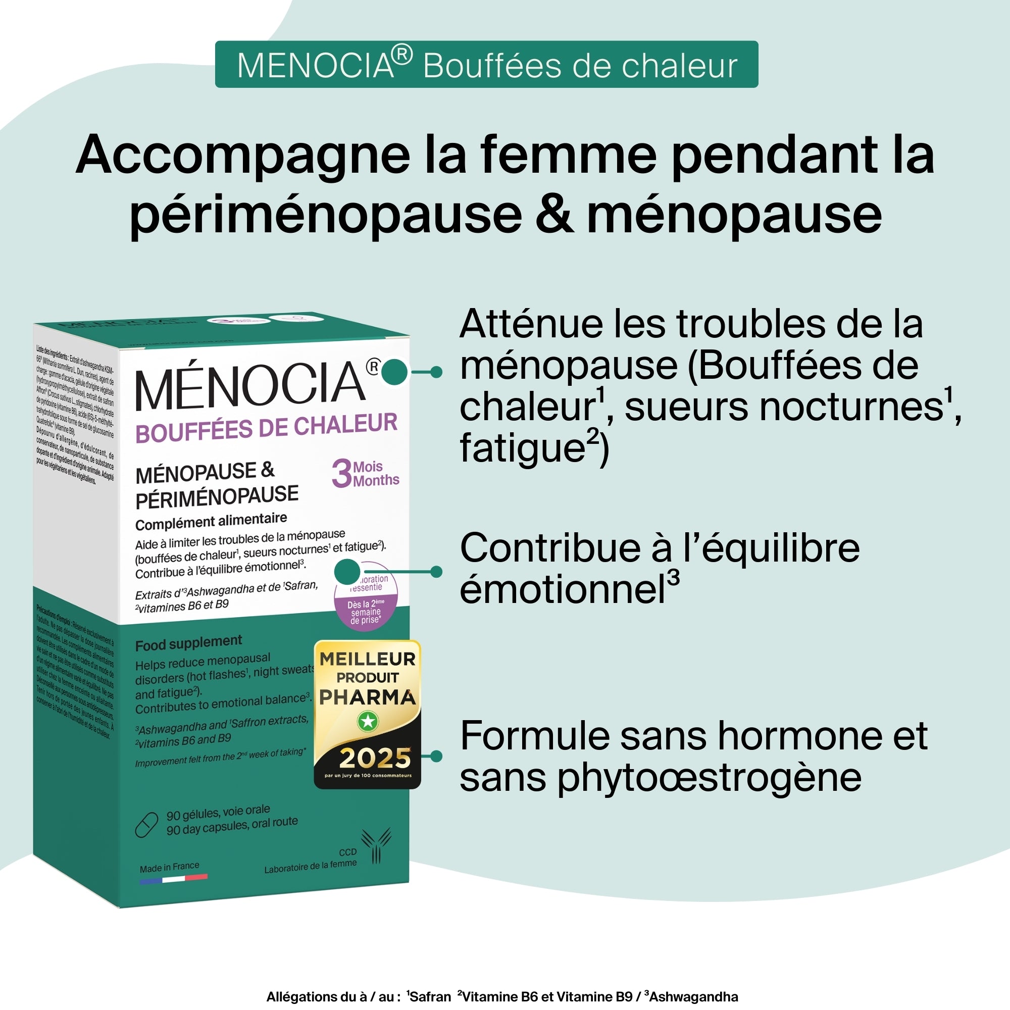 Ménocia Bouffées de chaleur - Cure 3 mois