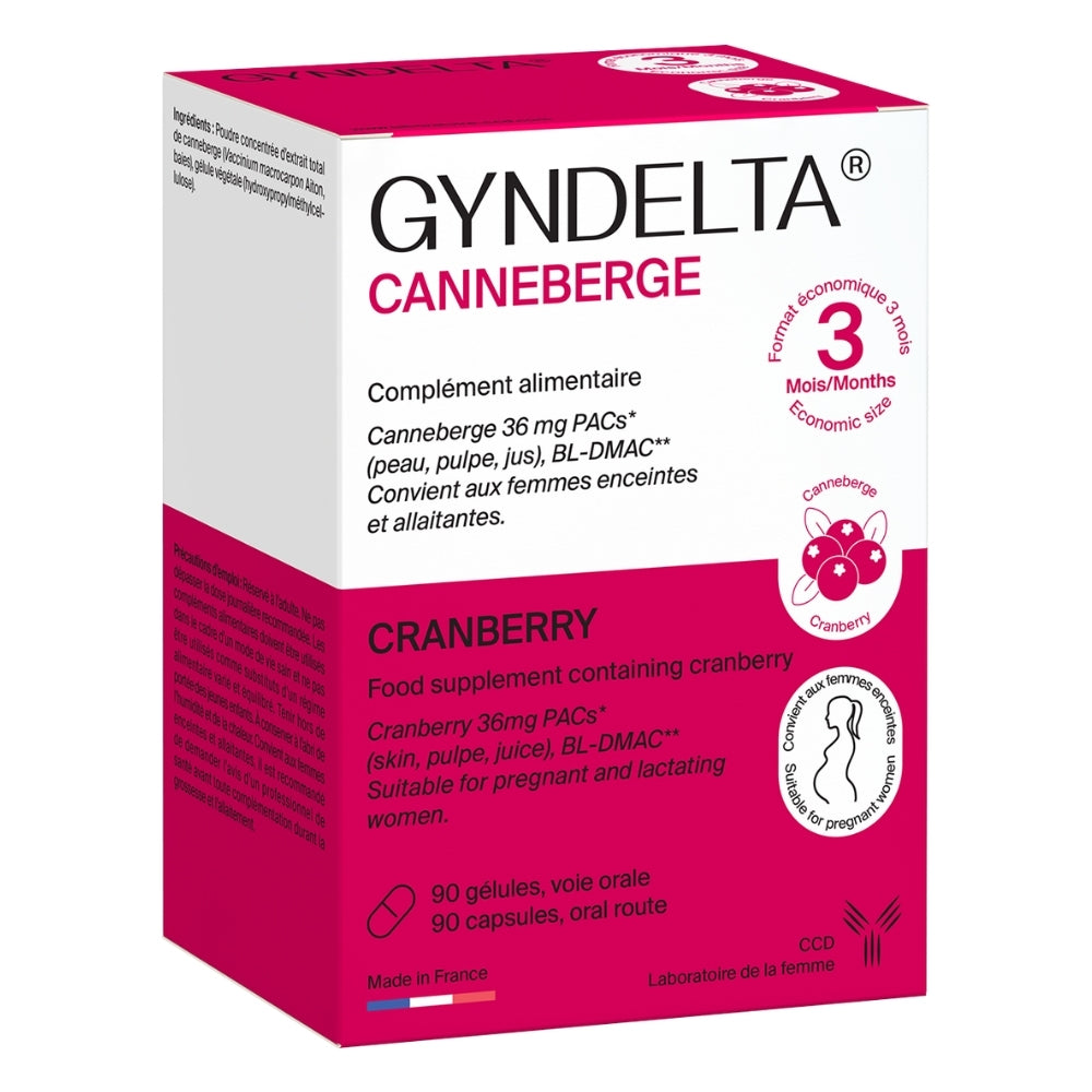 Gyndelta Canneberge - Sphère Urinaire 36 mg PACs - 90 gélules
