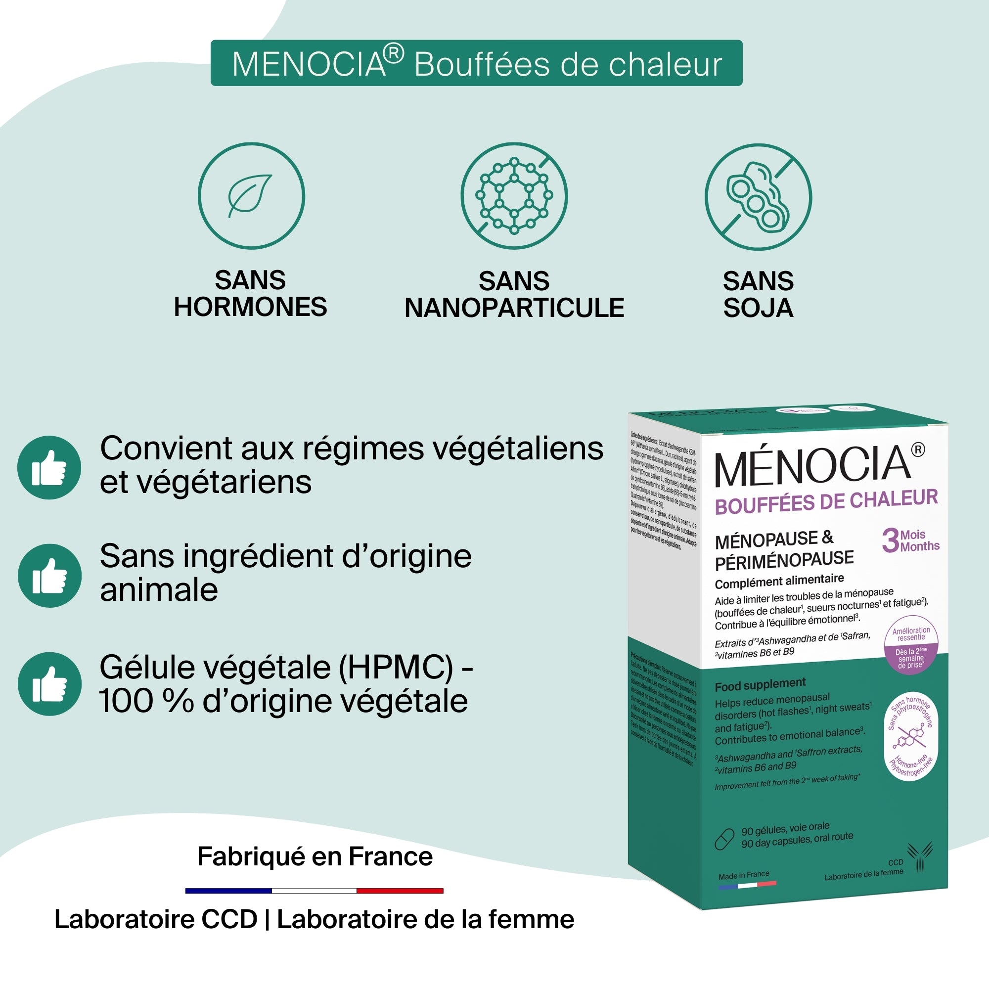 Ménocia Bouffées de chaleur - Cure 3 mois