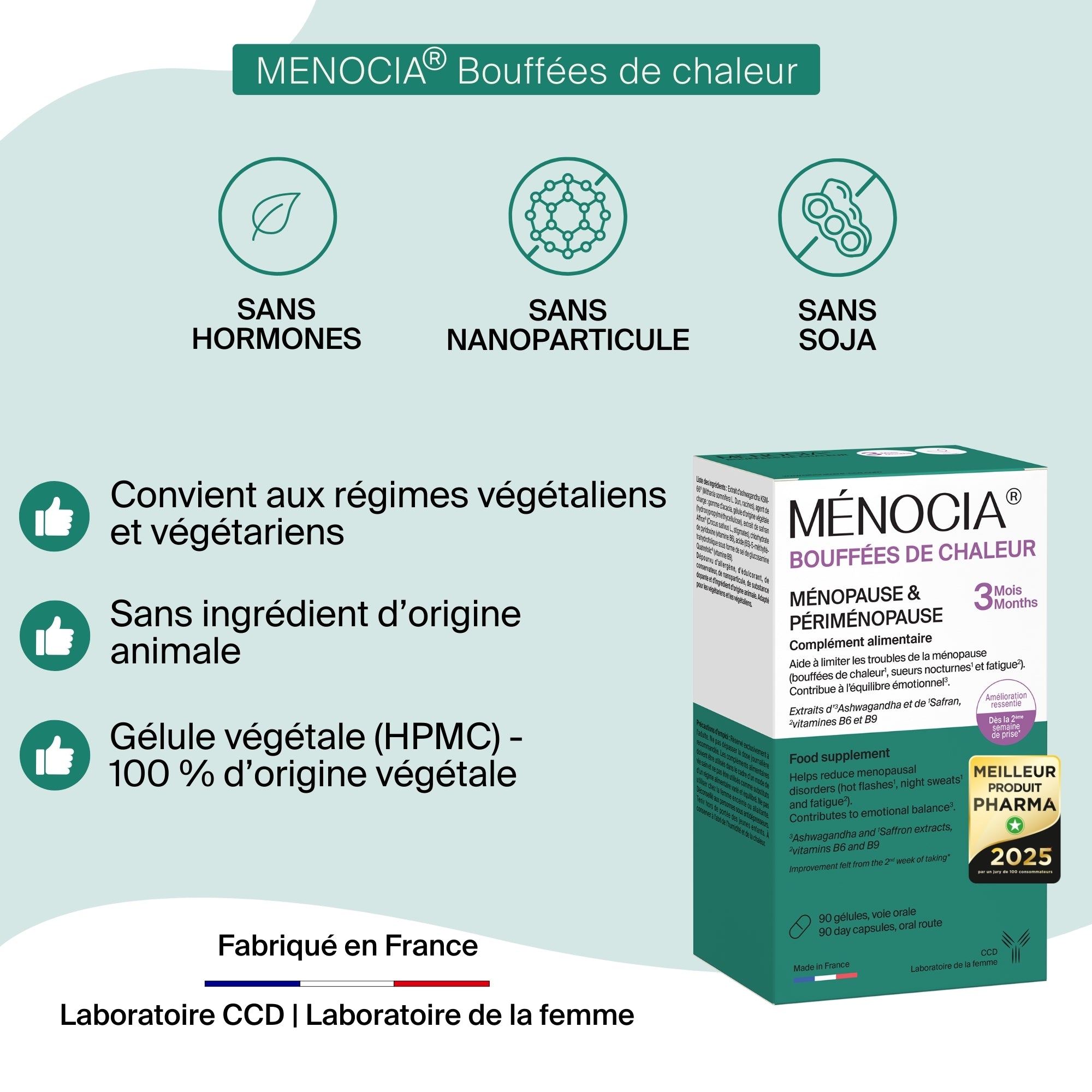 Ménocia Bouffées de chaleur - Cure 3 mois