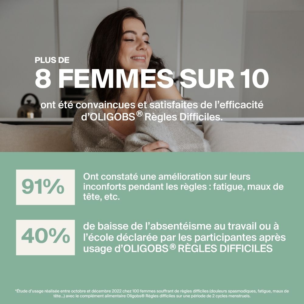 Oligobs Règles Difficiles - Confort Menstruel - dès 12 ans - 1 mois