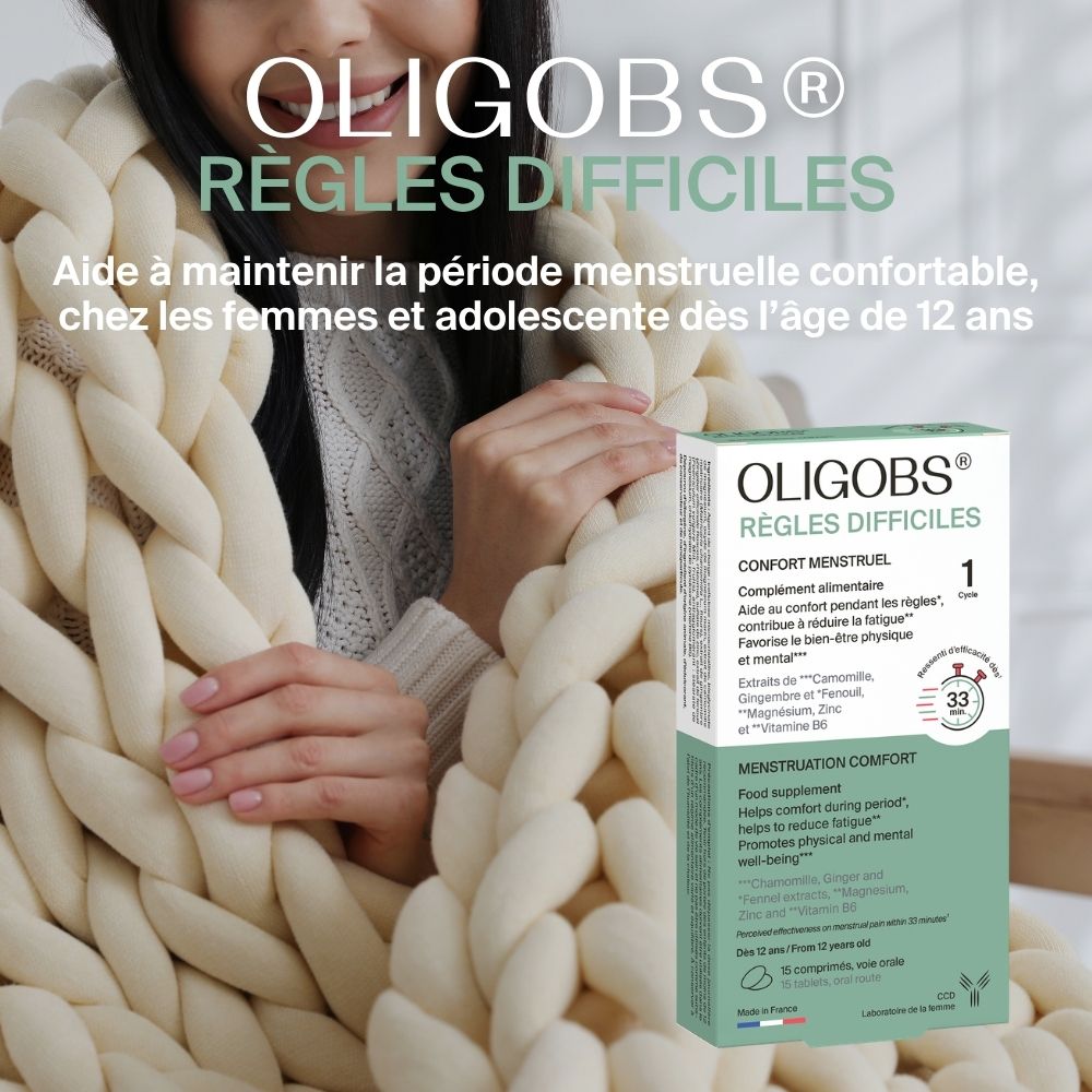 Oligobs Règles Difficiles - Confort Menstruel - dès 12 ans - 1 mois