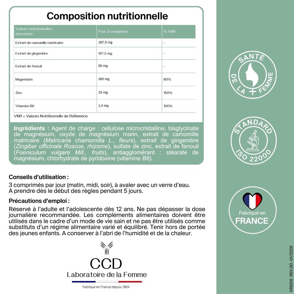 Oligobs Règles Difficiles - Confort Menstruel - dès 12 ans - 3 mois