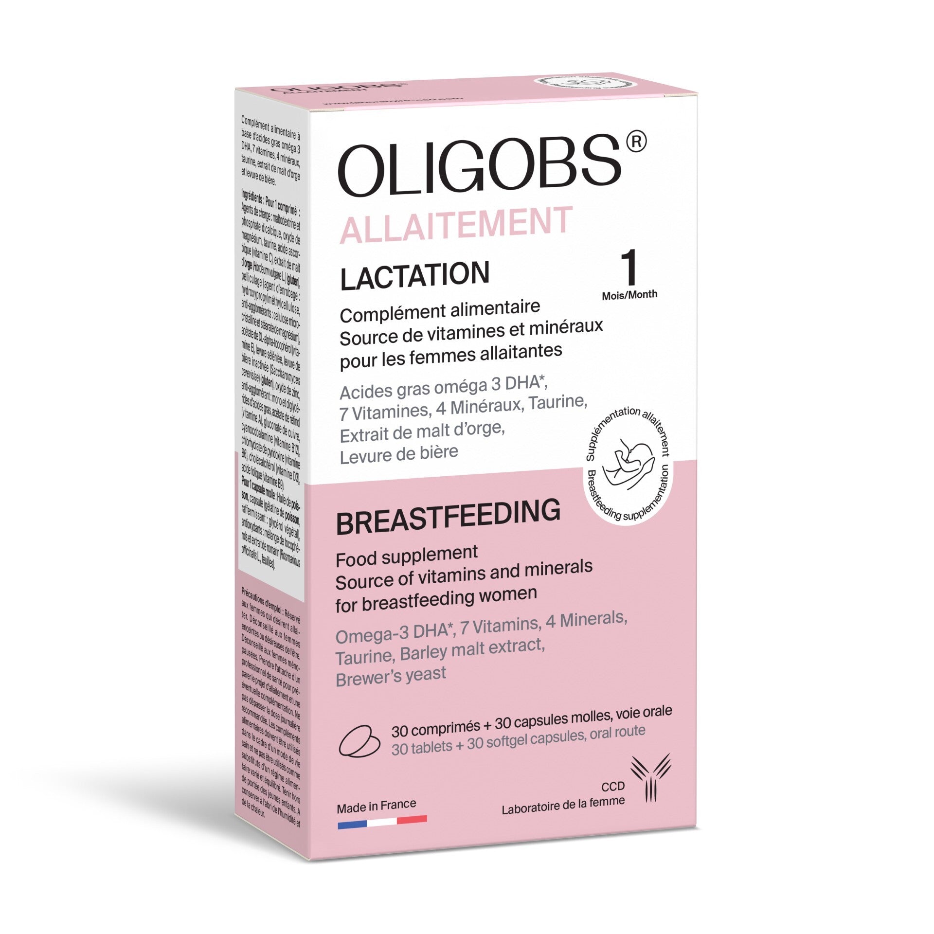 Oligobs Lactation Boost Lot De 2 - 14 Gélules Pour Favoriser La Montée De Lait Maternel