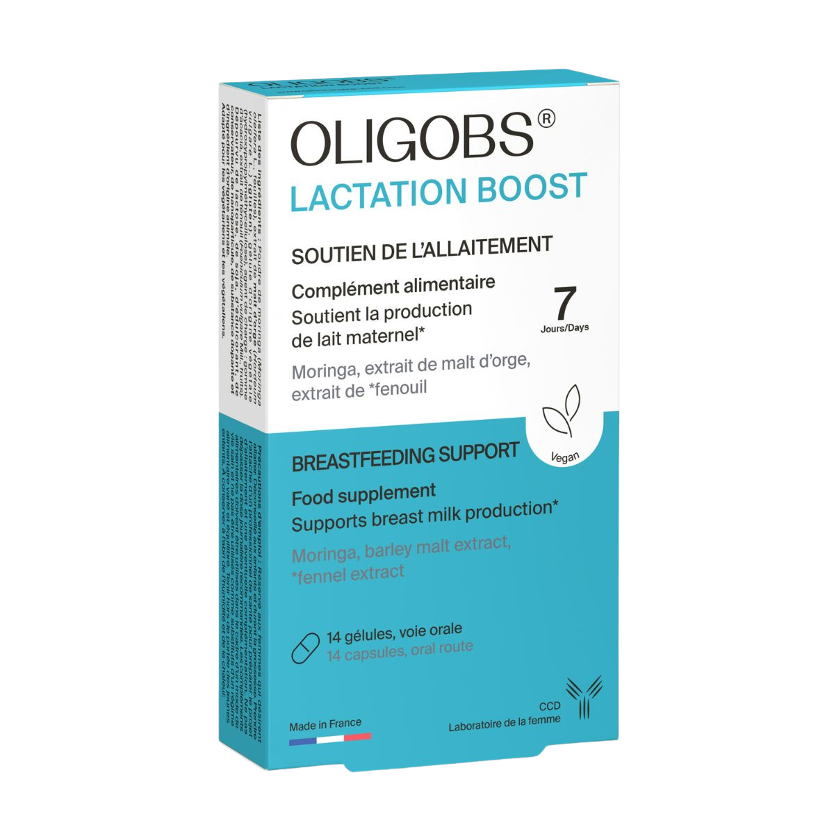 Oligobs Lactation Boost Lot De 2 - 14 Gélules Complément Allaitement - Favorise Production Lait Maternel