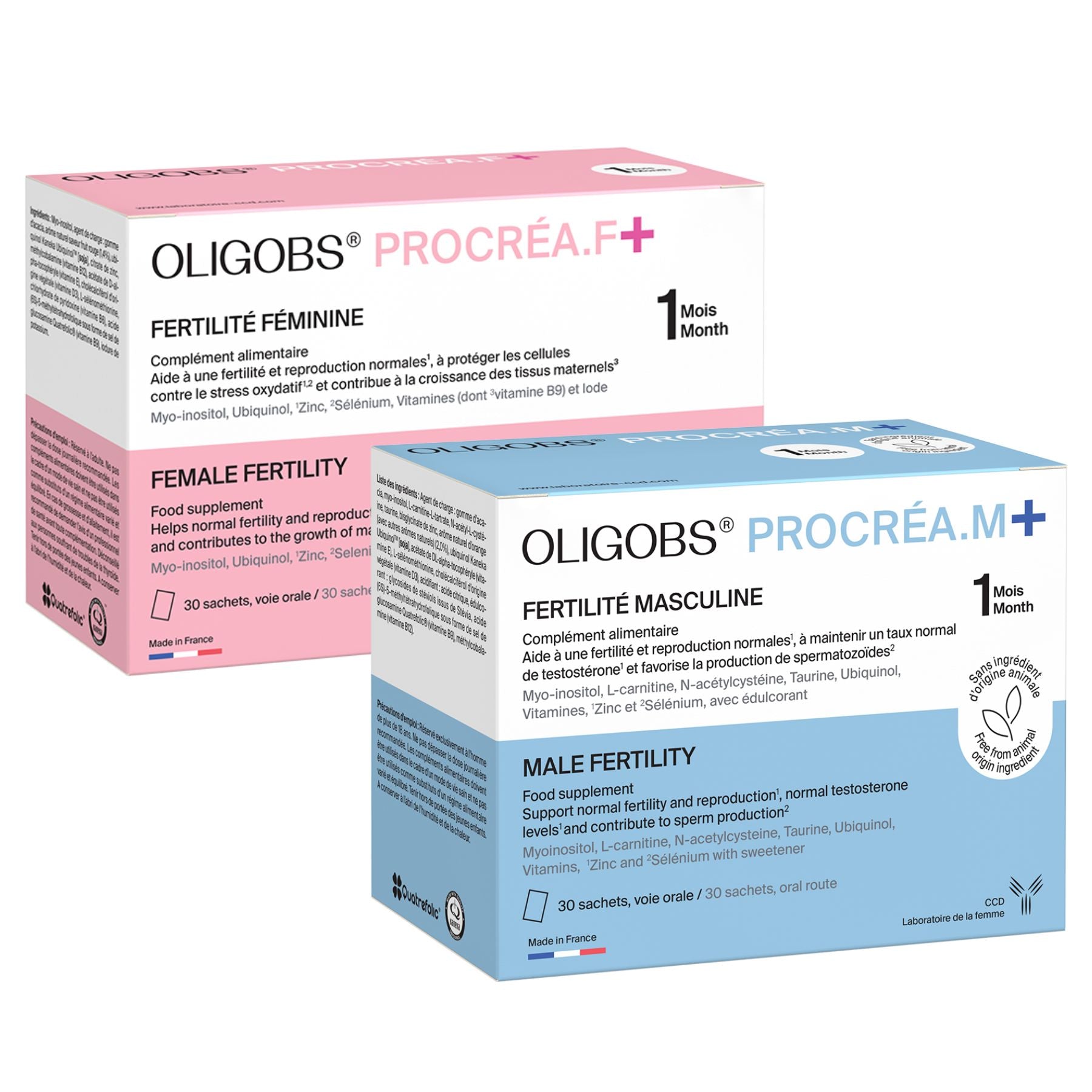 Pack Duo Fertilité – Oligobs® Procrea F+ & M+