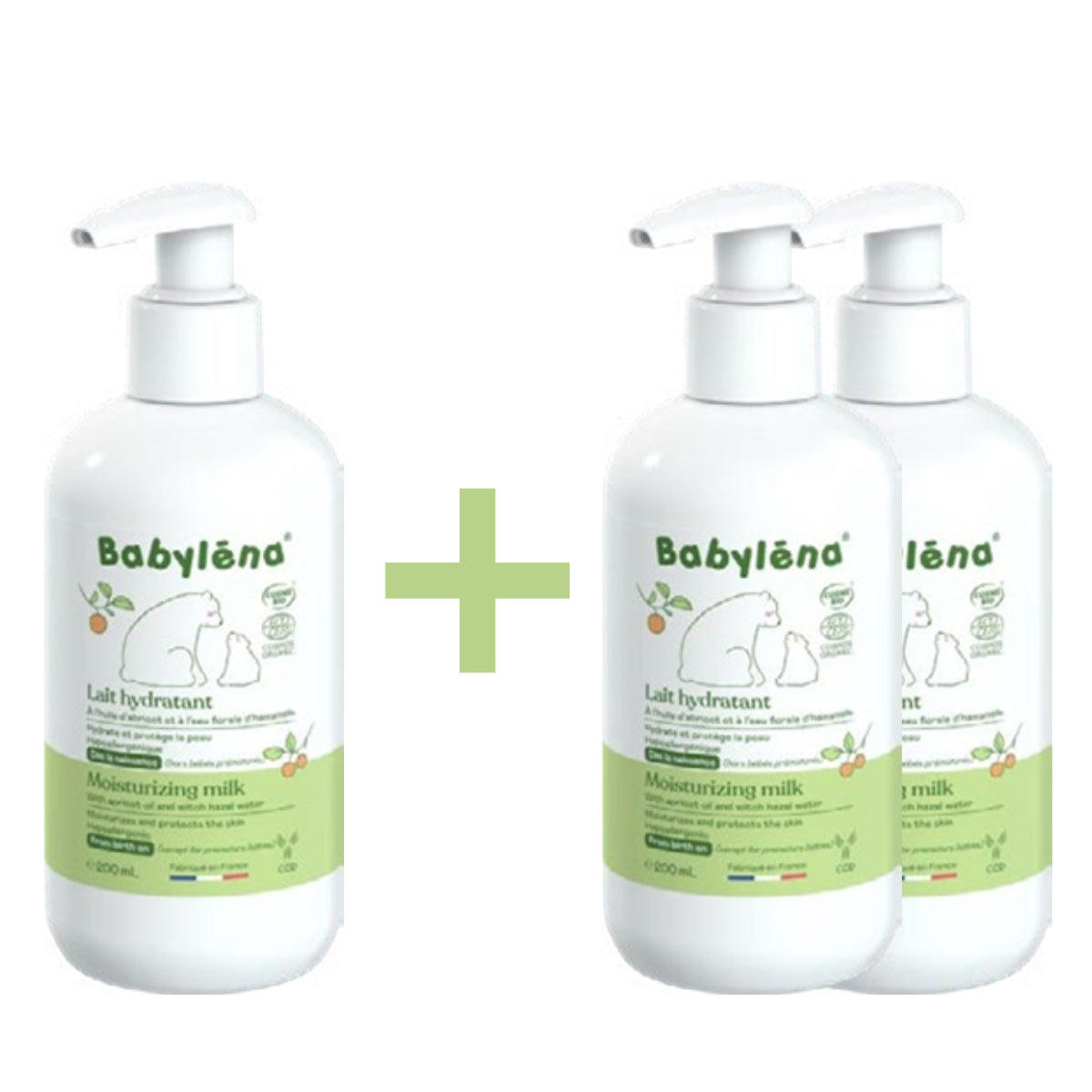 Lait hydratant bébé 1 acheté = 2 offert