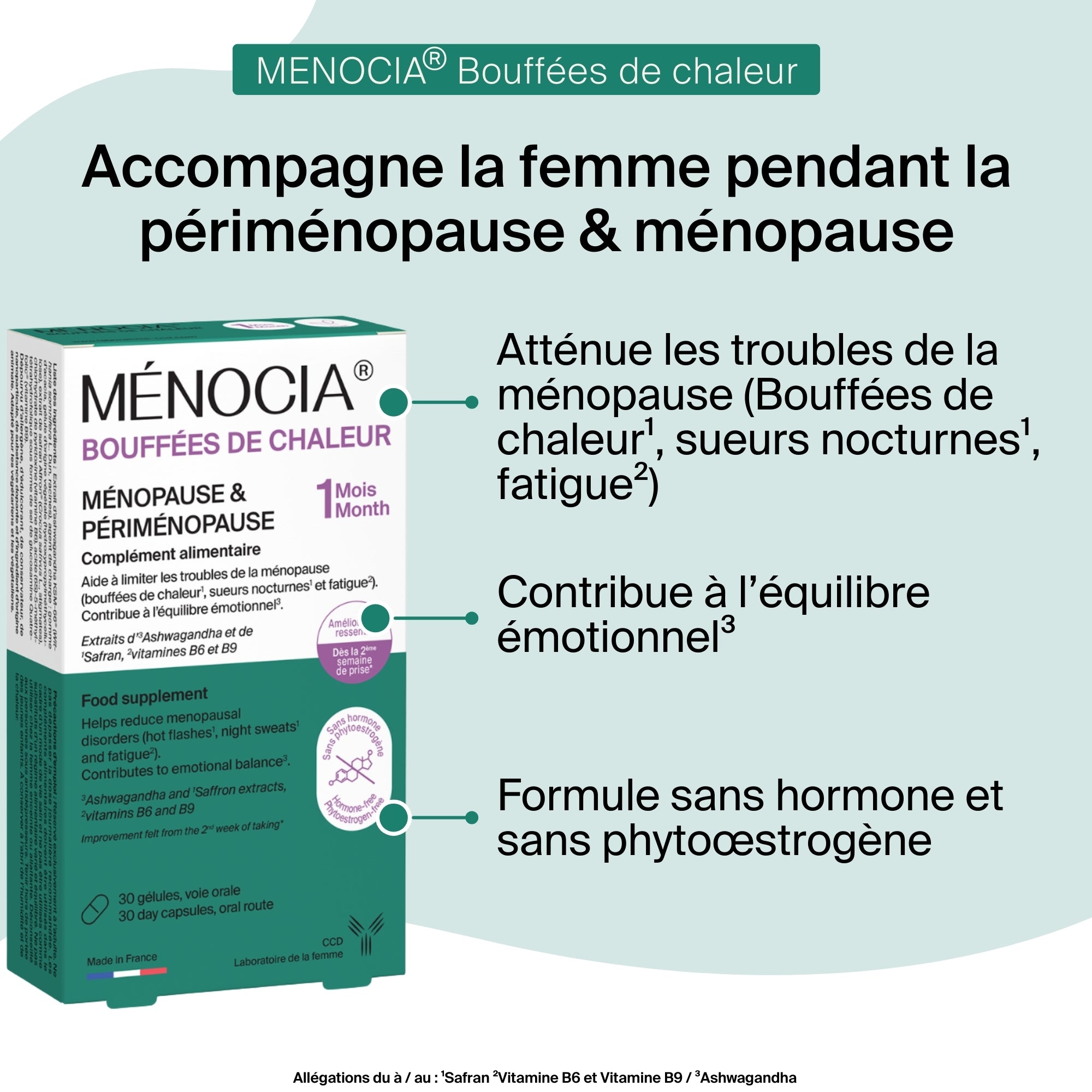 Ménocia Bouffées de chaleur - 1 mois