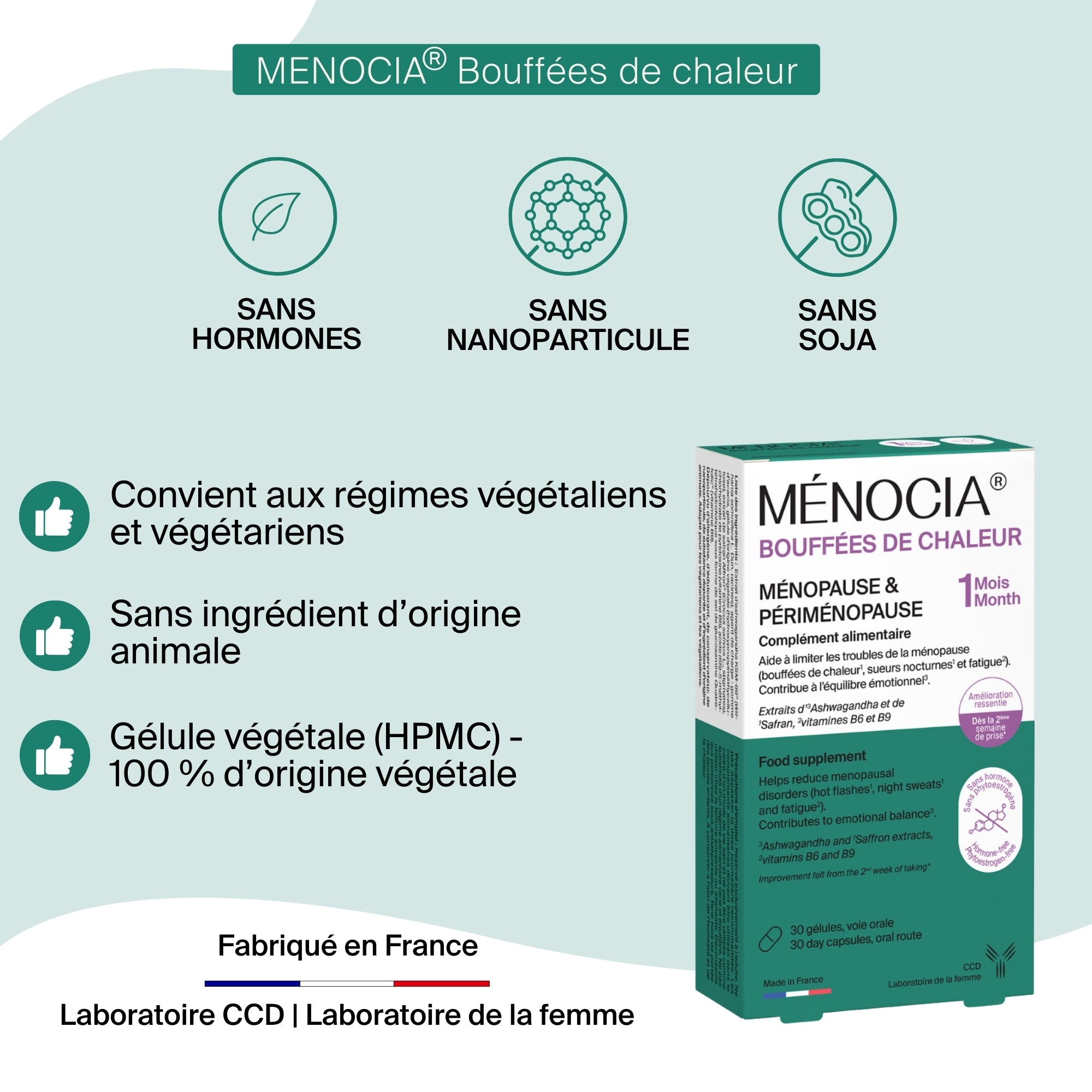Ménocia Bouffées de chaleur - 1 mois