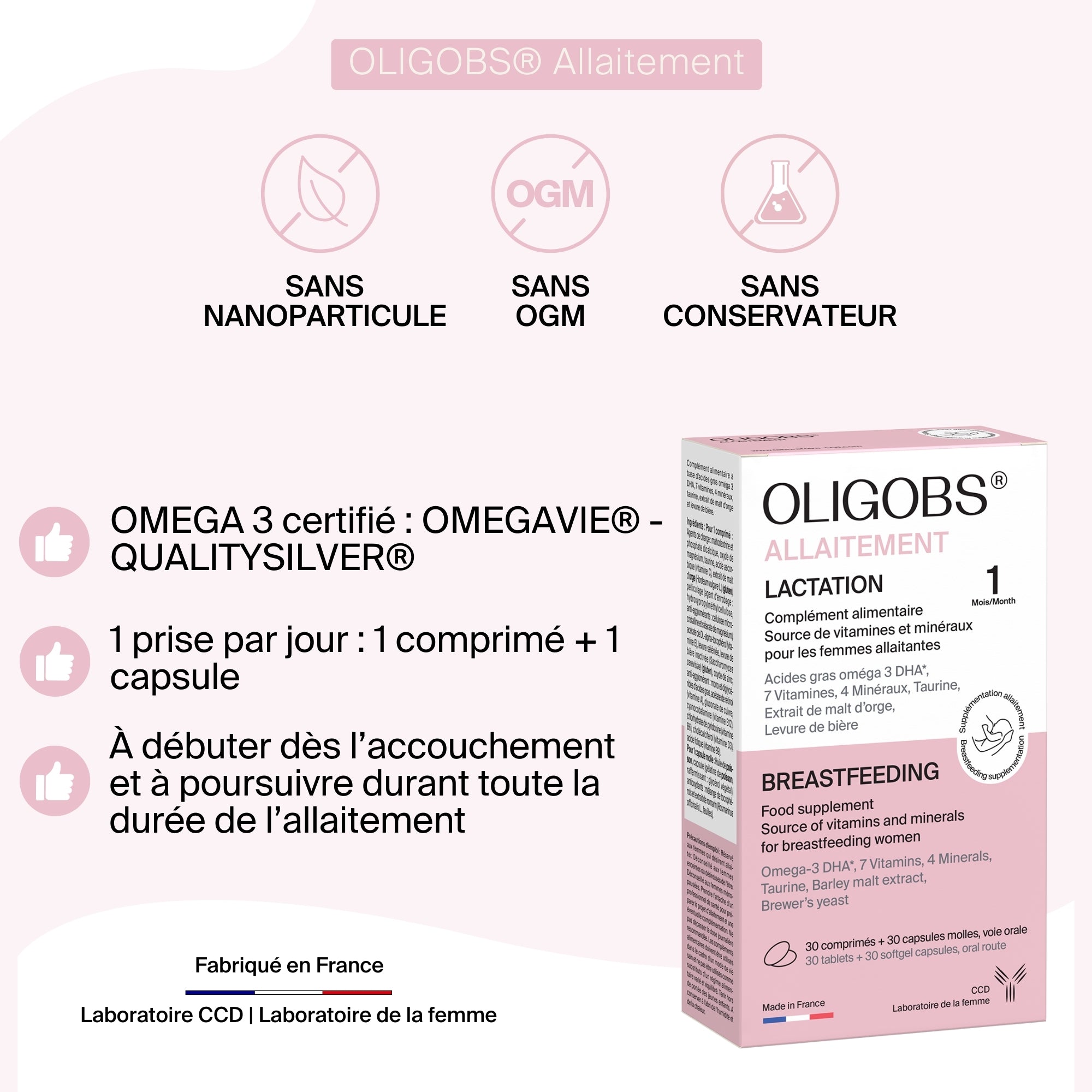 Oligobs Allaitement 3 mois + 1 OFFERT