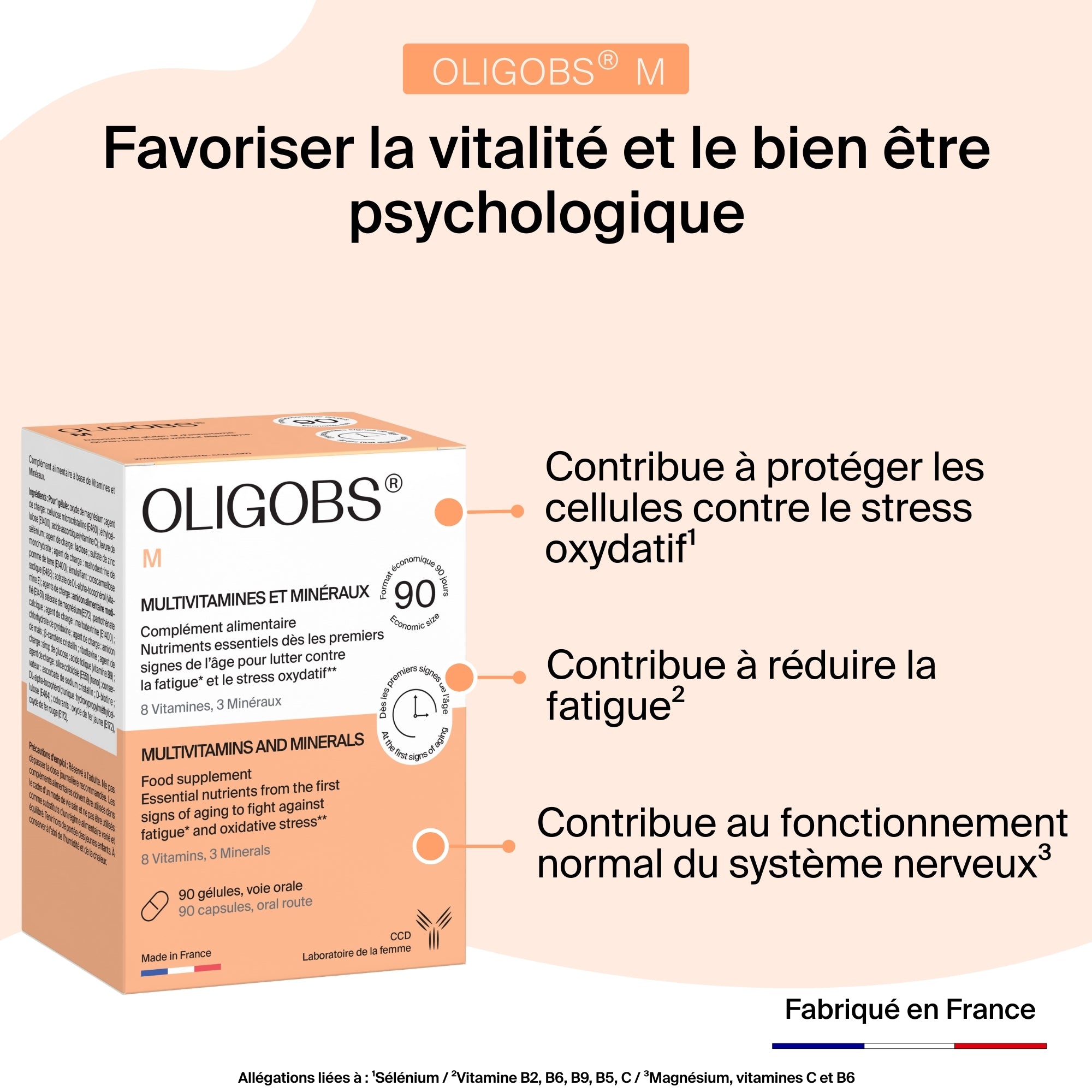 Oligobs M - Vitalité et Équilibre dès 40 ans - Cure 3 mois