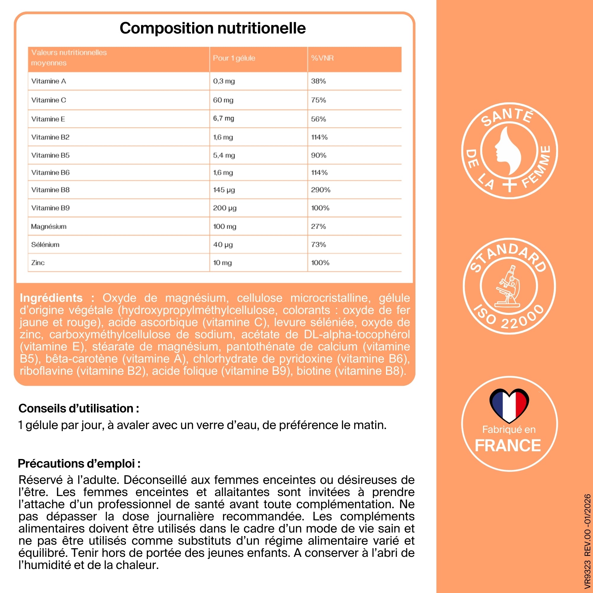 Oligobs M - Vitalité et Équilibre dès 40 ans - Cure 3 mois
