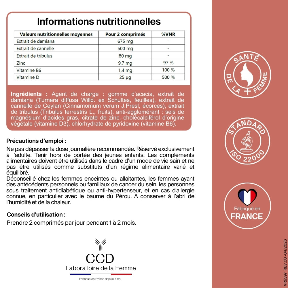 Oligobs Désir - Intimité Féminine - 60 comprimés