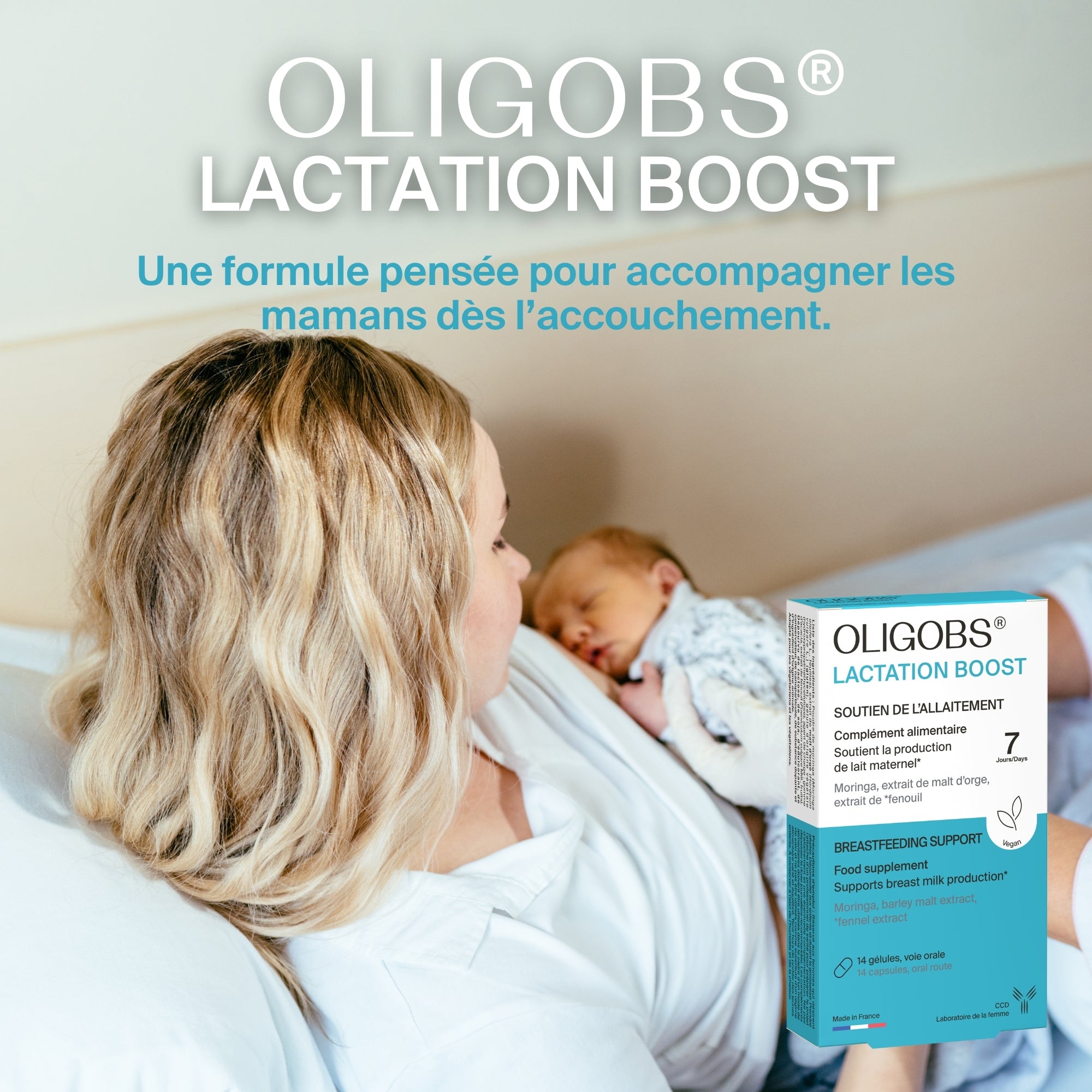 Oligobs Lactation Boost - Production de Lait Maternel - 14 gélules