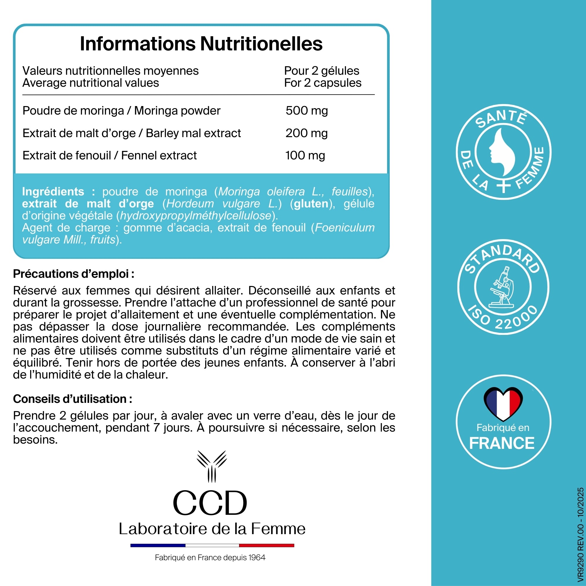 Oligobs Lactation Boost - Production de Lait Maternel - 14 gélules