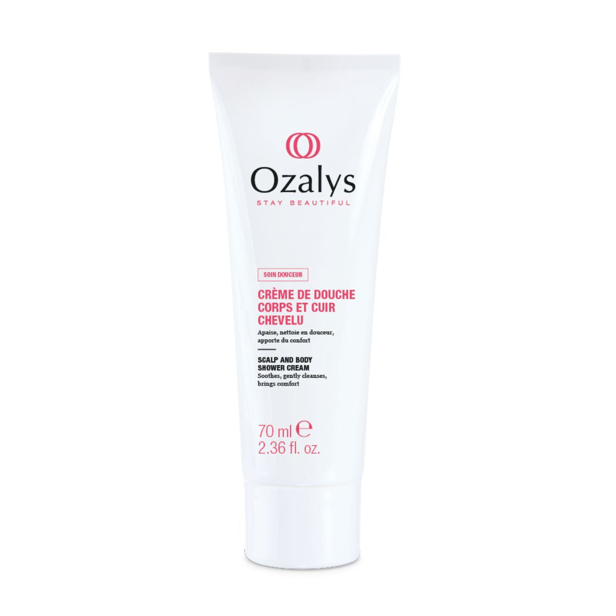Ozalys Soin Douceur - Crème de douche corps et cuir chevelu - Tube 70ml
