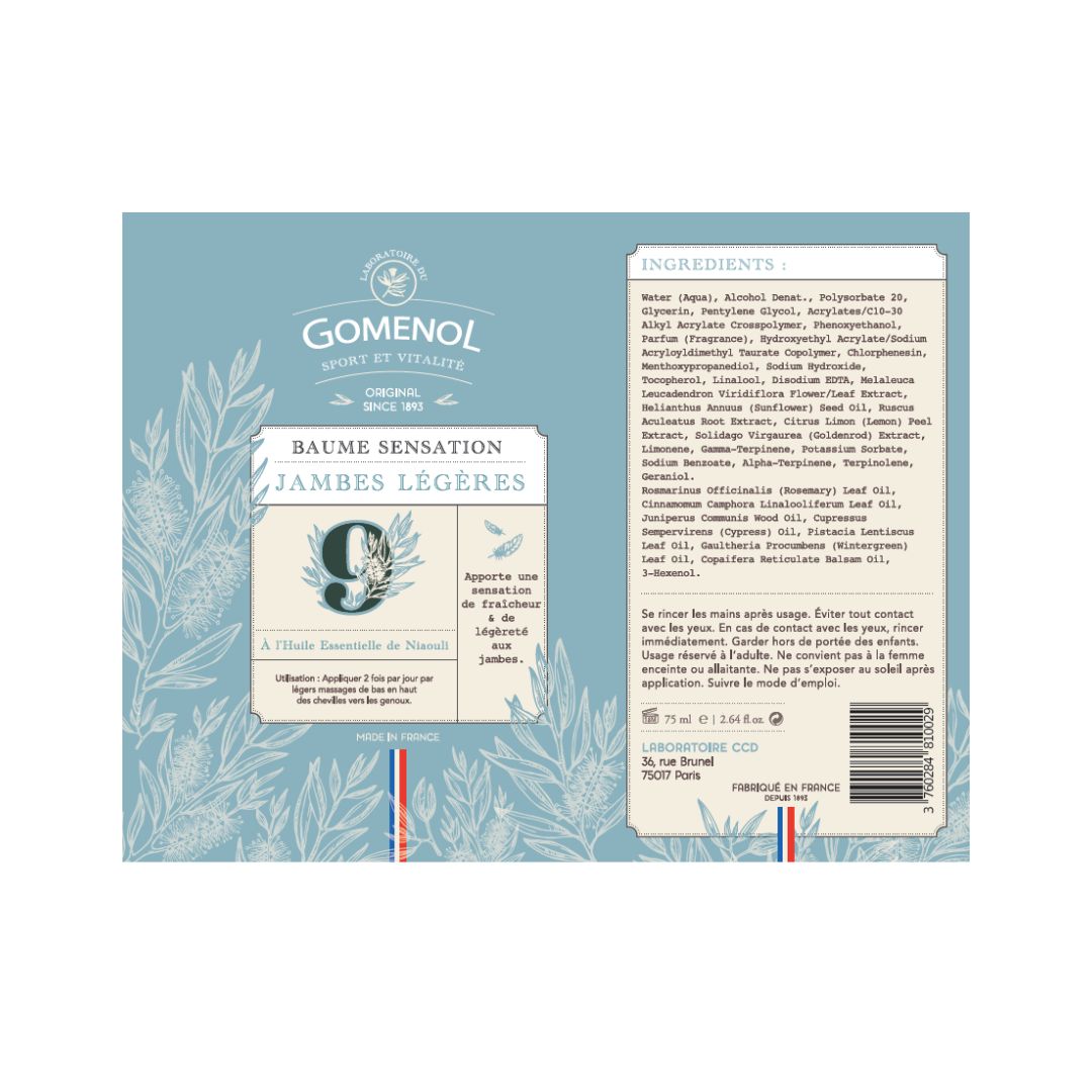 Baume jambes légères